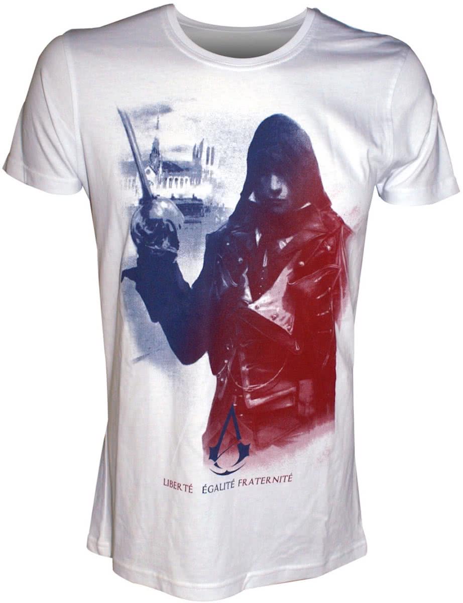 ASSASSINS CREED UNITY - T-Shirt White Arno in French Flag (L)