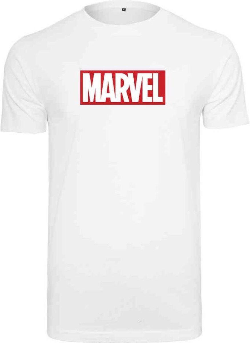 Merchcode Heren Tshirt -2XL- Marvel Logo Wit