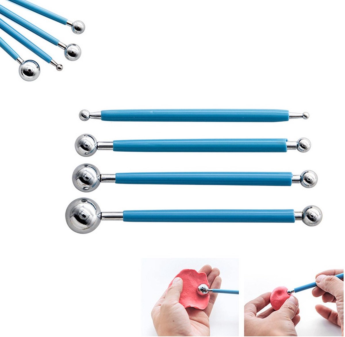 24 Stuks Applicator Tool Kit –  s Gereedschap – Sculpting, Smoothing, Shapers, Modellering – Hobby & Boetseren – Kunst – Multifunctioneel – Compleet Set – Professioneel en Hobbygebruik