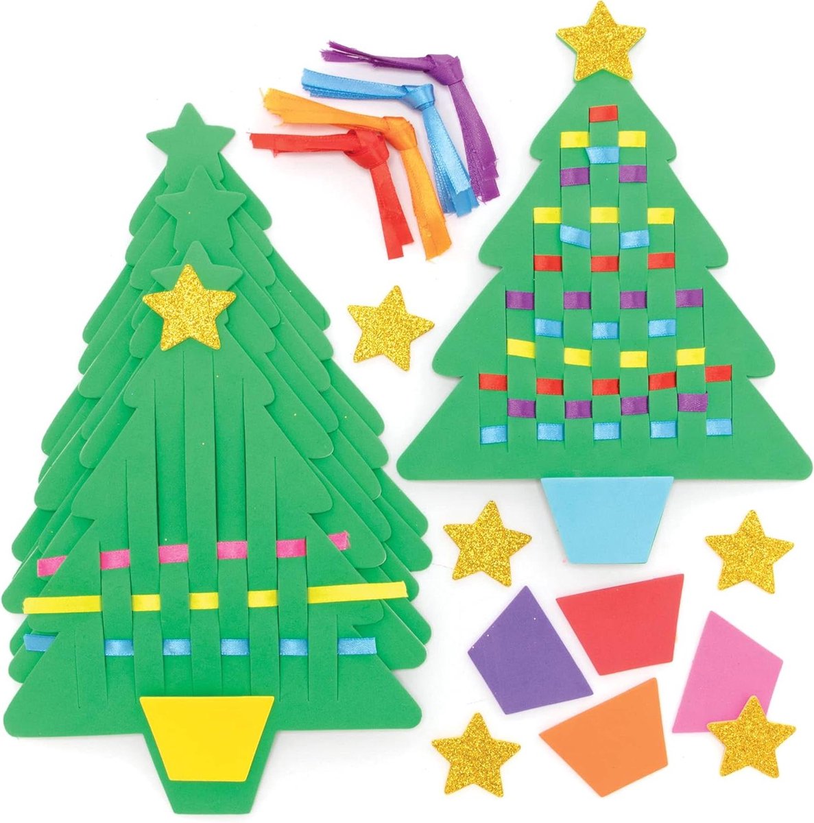 Green Glow - Kerstdecoratie set - 6 stuks - Naaiset voor beginners en kinderen - Kerst knutselproject - Ideaal voor kinderen