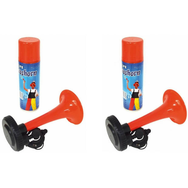 Gastoeter / Luchthoorn - 10x - gevuld met gas - 40 ml - Feesttoeters