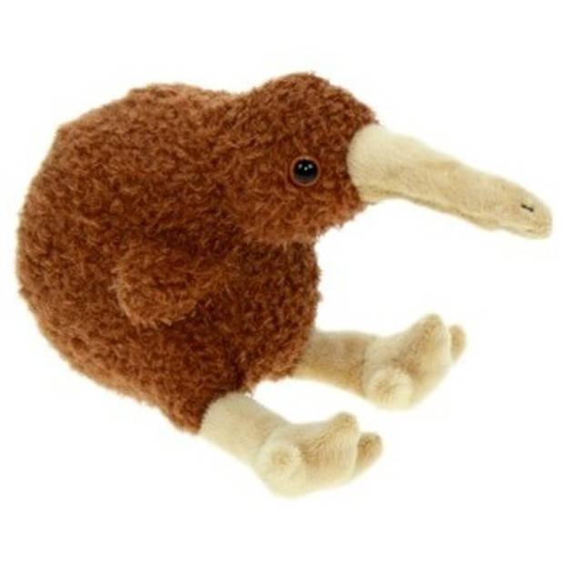 Pluche kiwi vogel knuffel 19 cm - Dieren speelgoed knuffels - Vogel knuffels