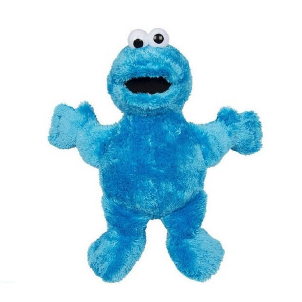 Sesamstraat pluche knuffel pop - Koekiemonster - stof -A 28 cm/37 cm staand - Knuffeldier