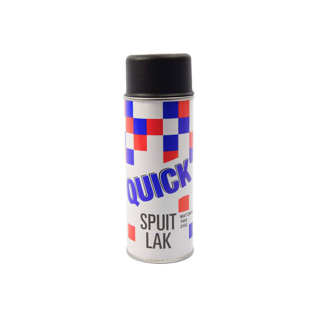 Spuitverf Mat zwart sneldrogend 1x Spuitbus - Quick - Spuitlak - Mat zwart 400ml