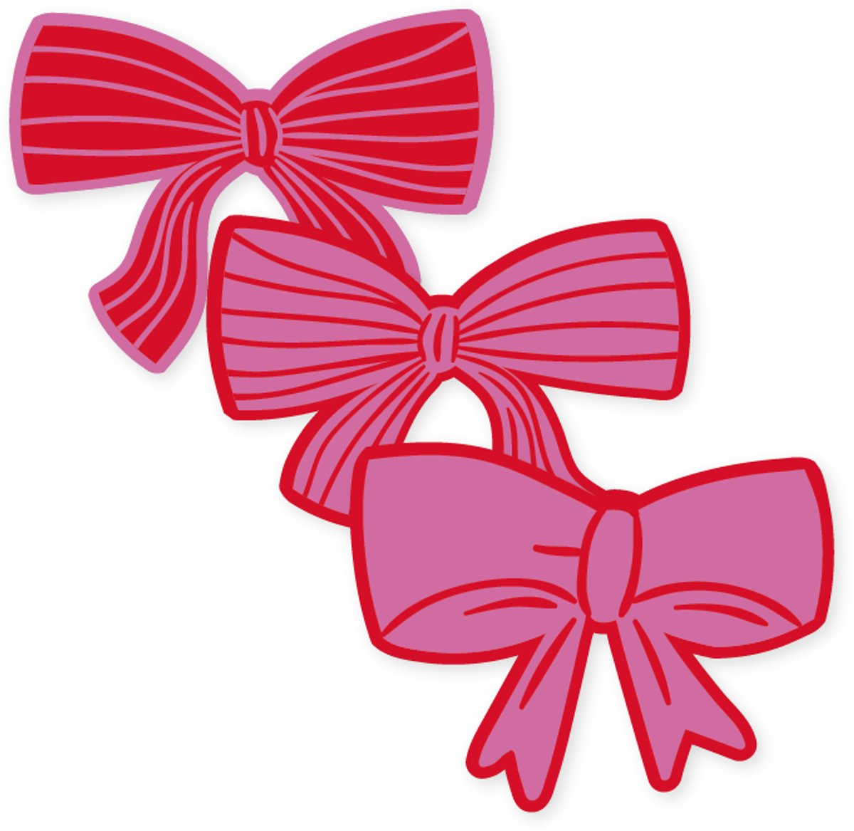 9 stickers - Strik - Roze - Rood