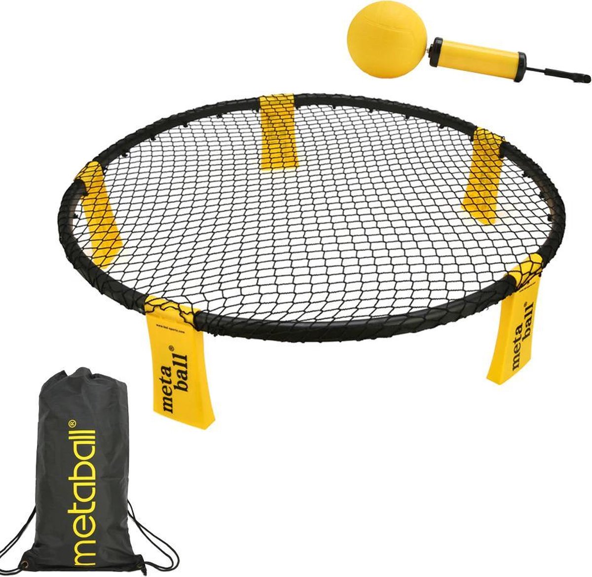 Spikeball - Metaball - Strandspel - outdoor & indoor - smashball - Spike Ball - frame + net + 3 ballen + pomp -