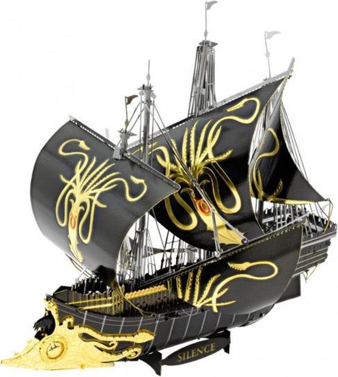 modelbouw Greyjoy Ship Silence 21 cm staal zwart