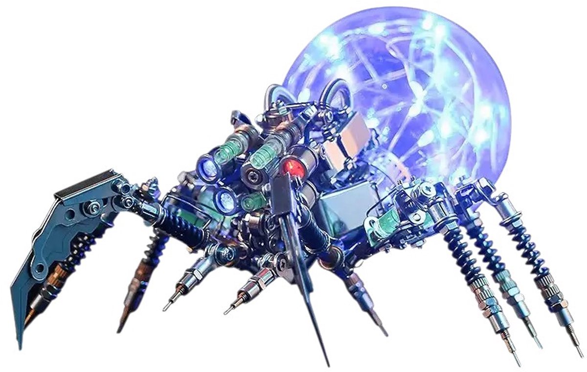 Electro Spin Metalen Bouwpakket - Met LEDs - Modelbouw 600+ Onderdelen