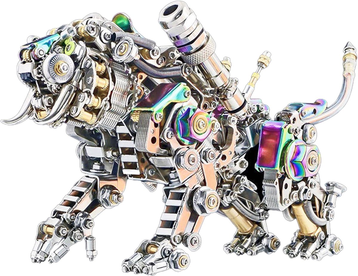 Metalen 3D Modelbouwpakket Tijger – 900+ Onderdelen – Beweegbare Miniatuur – DIY Bouwset voor Volwassenen