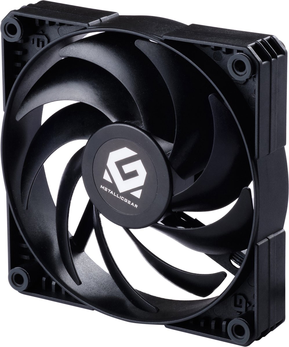 MetallicGear SKIRON 120 PWM, 4-Pin High Airflow Fan (120mm, Black) - Powered by Phanteks