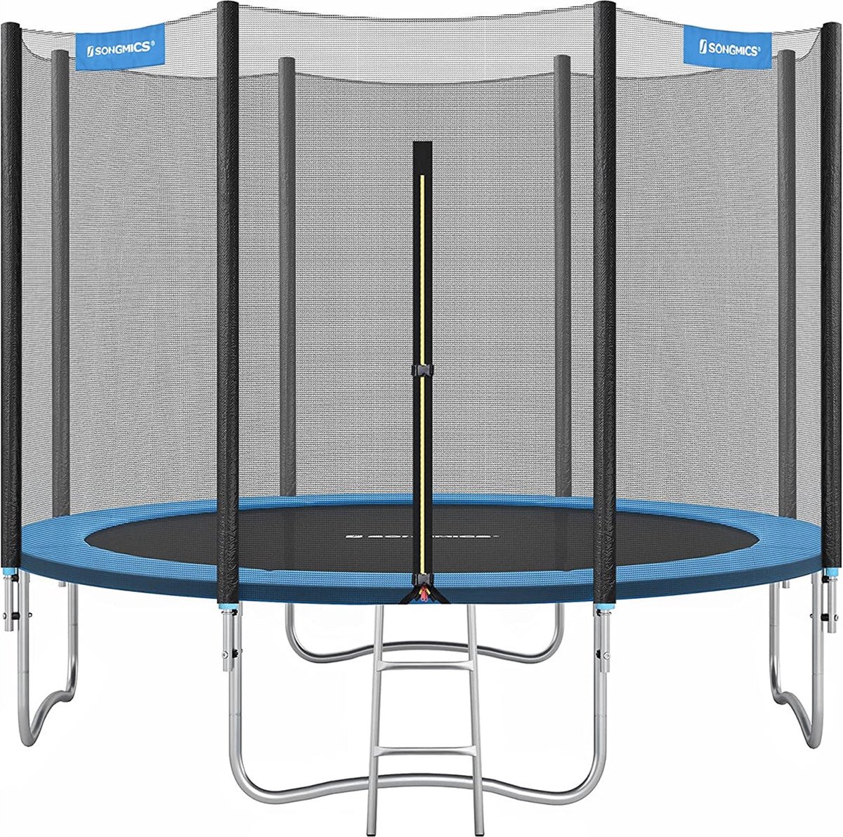 Grote trampoline - Met veiligheidsnet - Ladder en gepolsterde palen - Ø 305 cm