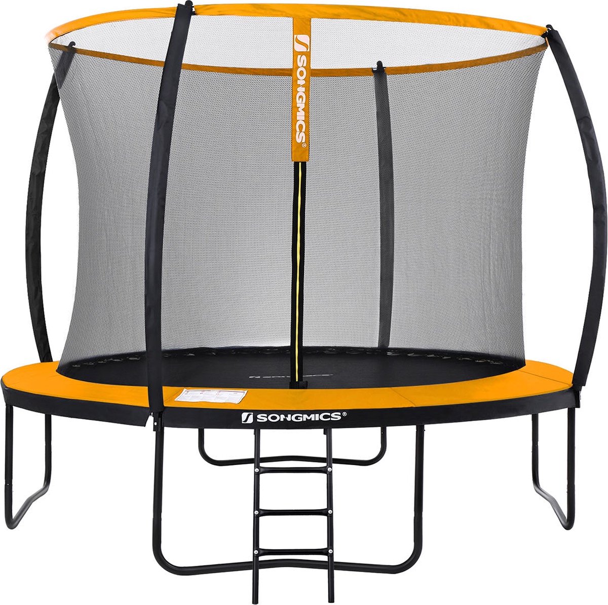 Tuintrampoline - Ø 366 cm - Met veiligheidsnet - Met trap - Oranje