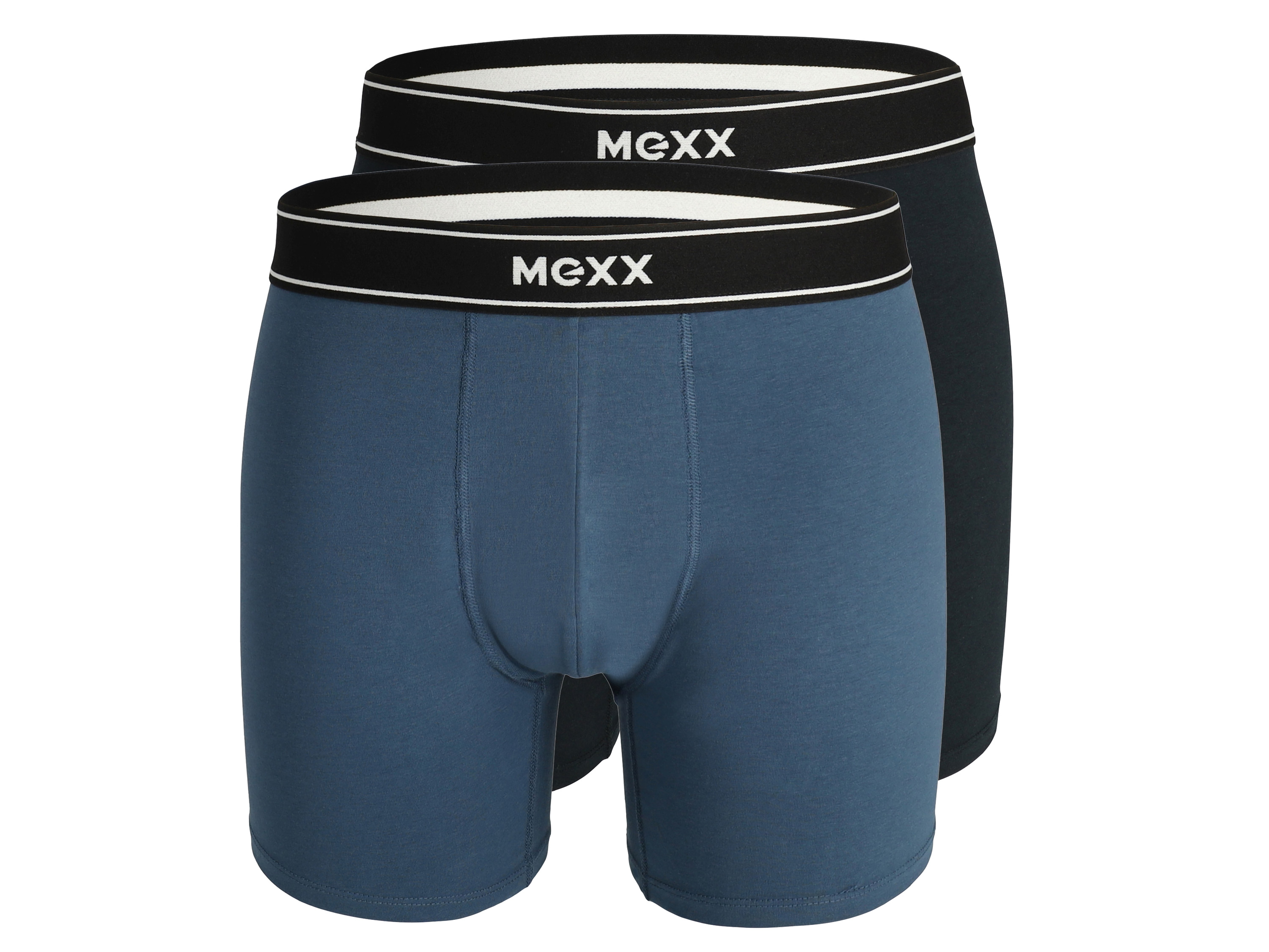 MEXX 2 paar herenboxers (L, Blauw/blauw)