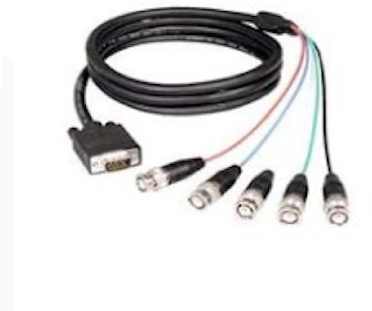 Microconnect - VGA (D-Sub) naar BNC - 3 m - Zwart