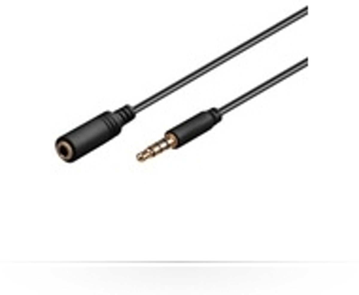 Microconnect 3.5mm - 3.5mm, 0.5m 0.5m 3.5mm 3.5mm Zwart audio kabel