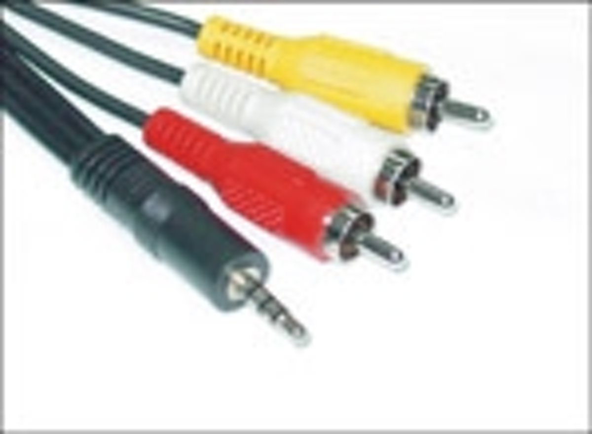 Microconnect 3.5mm - 3XRCA (1.5m) 1.5m 3.5mm 3 x RCA Zwart composiet videokabels