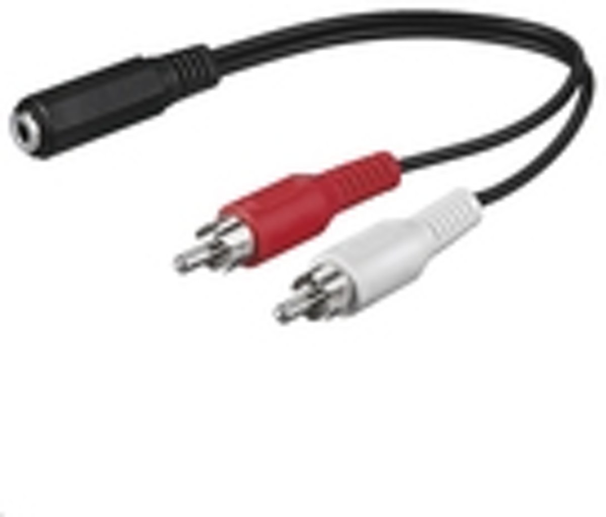 Microconnect AUDALH02 0.2m 2 x RCA 3.5mm Rood, Wit, Zwart audio kabel