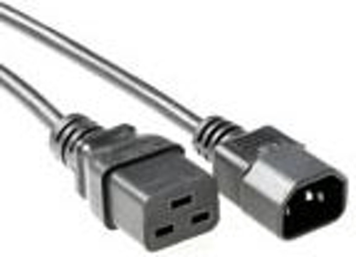 Microconnect C14/C19 2m 2m C14 stekker C19 stekker Zwart electriciteitssnoer