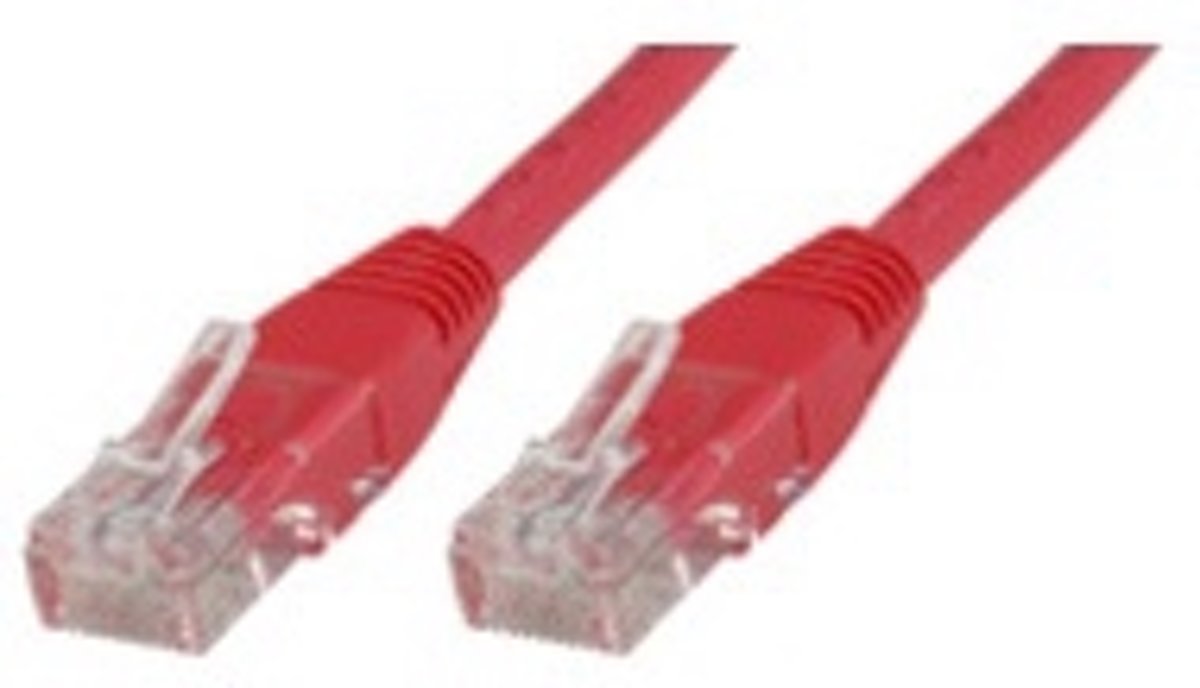 Microconnect Cat5e UTP 0.5m 0.5m Rood netwerkkabel