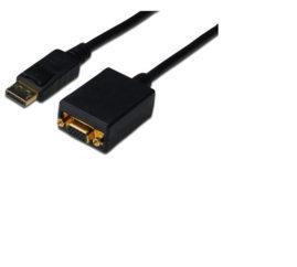 Microconnect DPVGA15CM 0.15m DisplayPort VGA (D-Sub) Zwart video kabel adapter