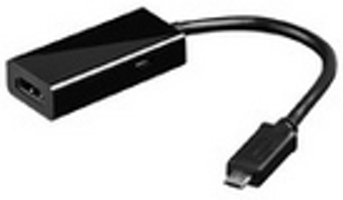 Microconnect MHL4 MHL HDMI Zwart kabeladapter/verloopstukje