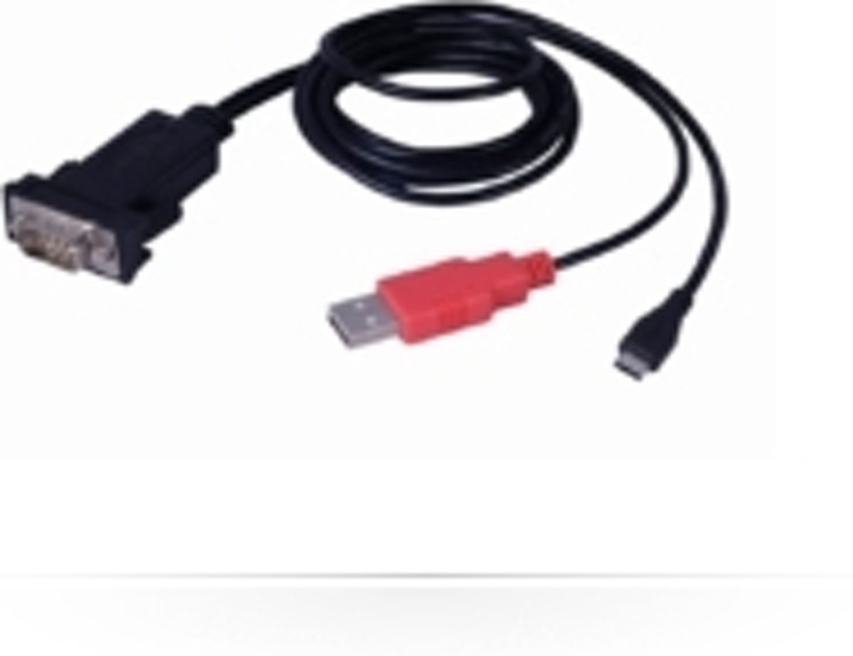 Microconnect MICROUSBDB9 RS232 Zwart seriële kabel