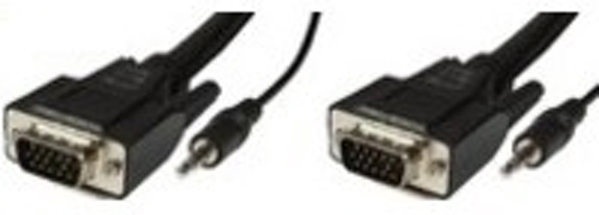 Microconnect MONGG15BMJ 10m VGA (D-Sub) + 3.5mm VGA (D-Sub) + 3.5mm Zwart VGA kabel