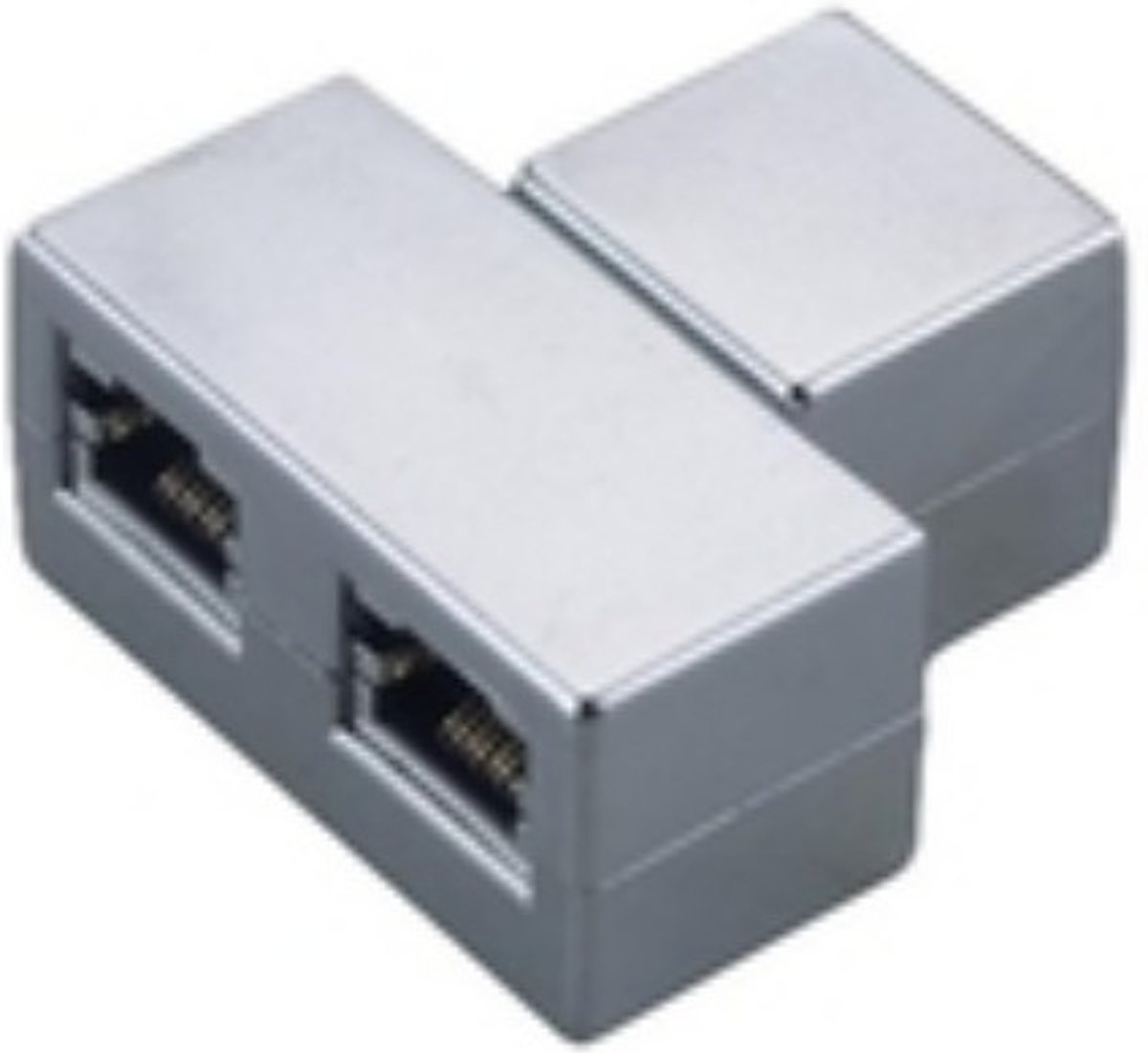 Microconnect MPK402-Metallized RJ45 2x RJ45 Grijs kabeladapter/verloopstukje