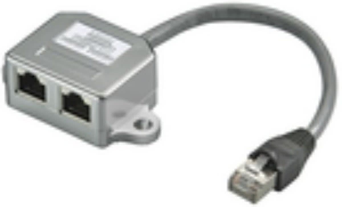 Microconnect MPK421 RJ45 2x RJ45 Grijs kabeladapter/verloopstukje