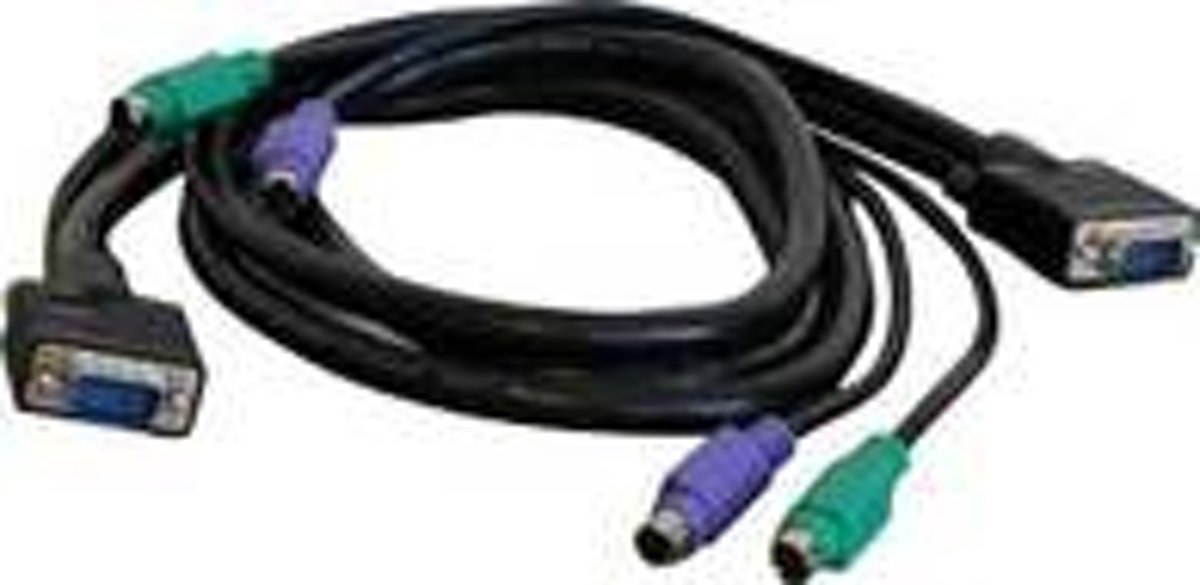 Microconnect PC99A018 1.8m Zwart toetsenbord-video-muis (kvm) kabel