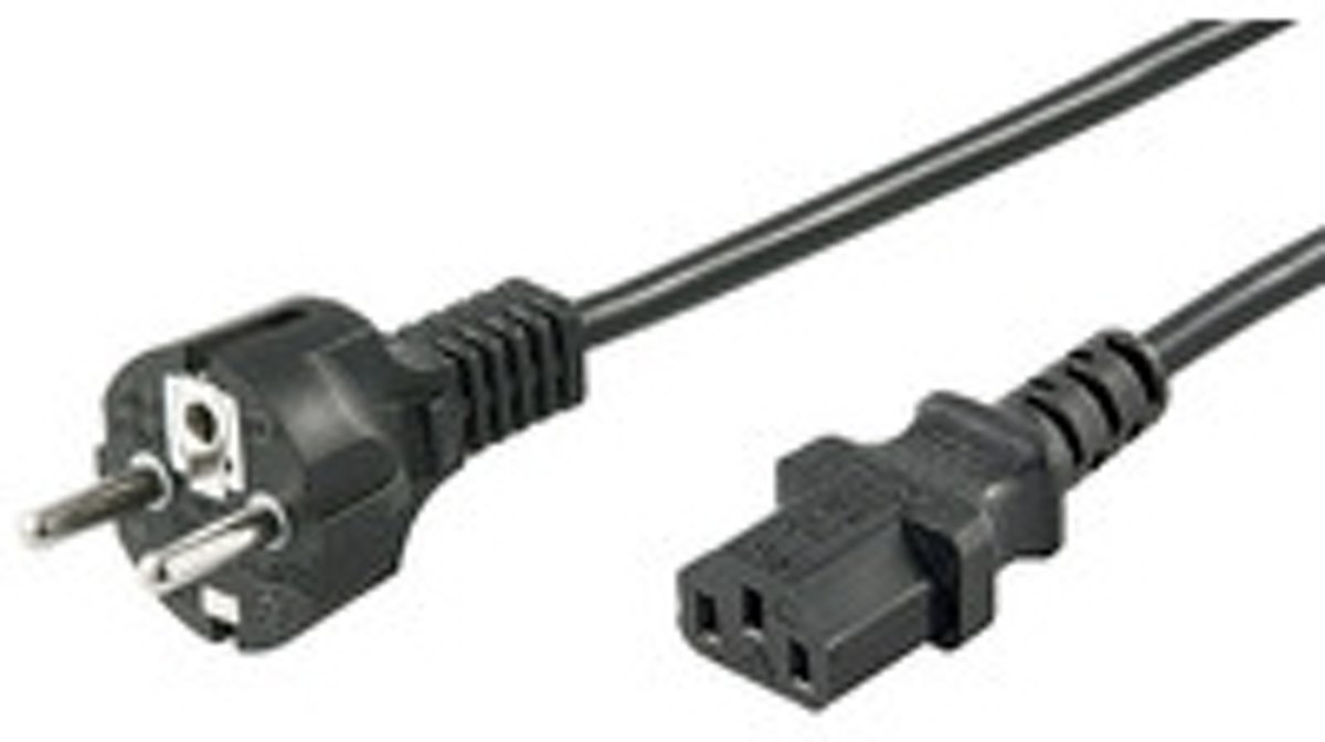 Microconnect PE020418 1.8m CEE7/7 C13 stekker Zwart electriciteitssnoer