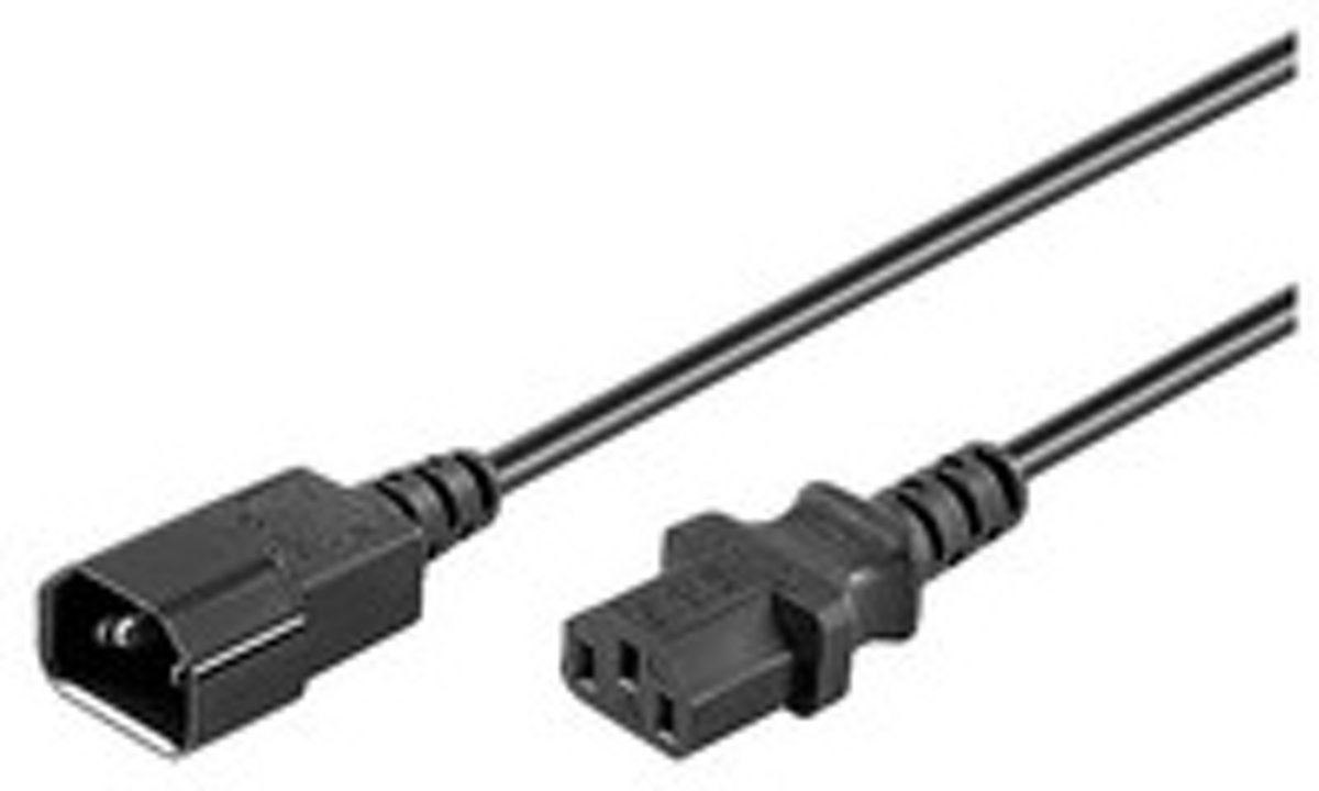 Microconnect PE040605 0.5m C14 stekker C13 stekker Zwart electriciteitssnoer