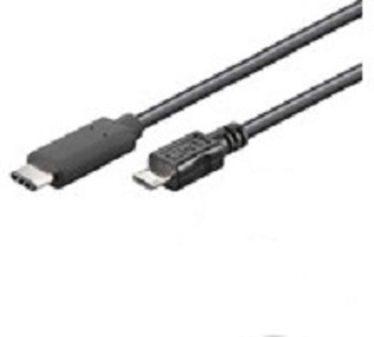 Microconnect USB C/Micro USB B, 1 m 1m USB C Micro-USB B Mannelijk Mannelijk Zwart USB-kabel