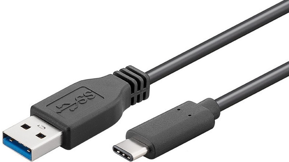 Microconnect USB3.1CA0015 0.15m USB C USB A Mannelijk Mannelijk Zwart USB-kabel