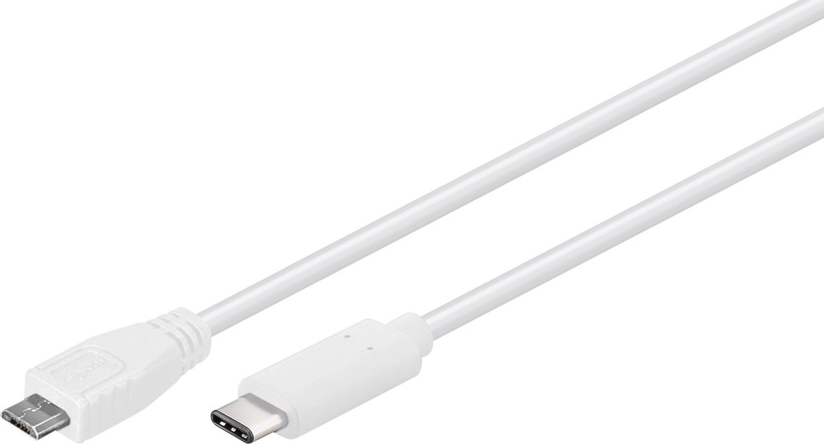 Microconnect USB3.1CAMIB0.6W 0.6m USB C Micro-USB B Mannelijk Mannelijk Wit USB-kabel