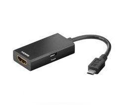 Microconnect USBABMICROHDMI micro USB HDMI Zwart kabeladapter/verloopstukje