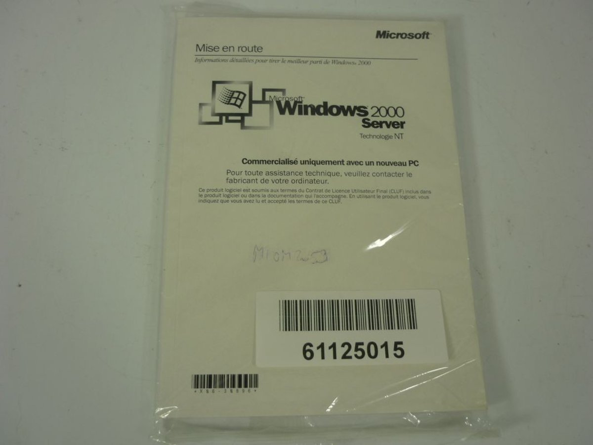 MICROSOFT Software Windows 2000 Server 4CPU 5CAL X08-54512