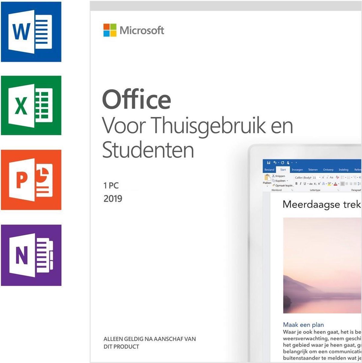 Microsoft Office 2019 Home & Student - Eenmalige aankoop - Alleen Geschikt voor Windows