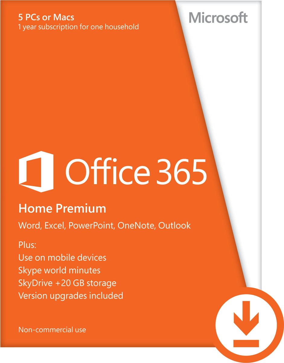 Microsoft Office 365 Home - 1 jaar abonnement (download)