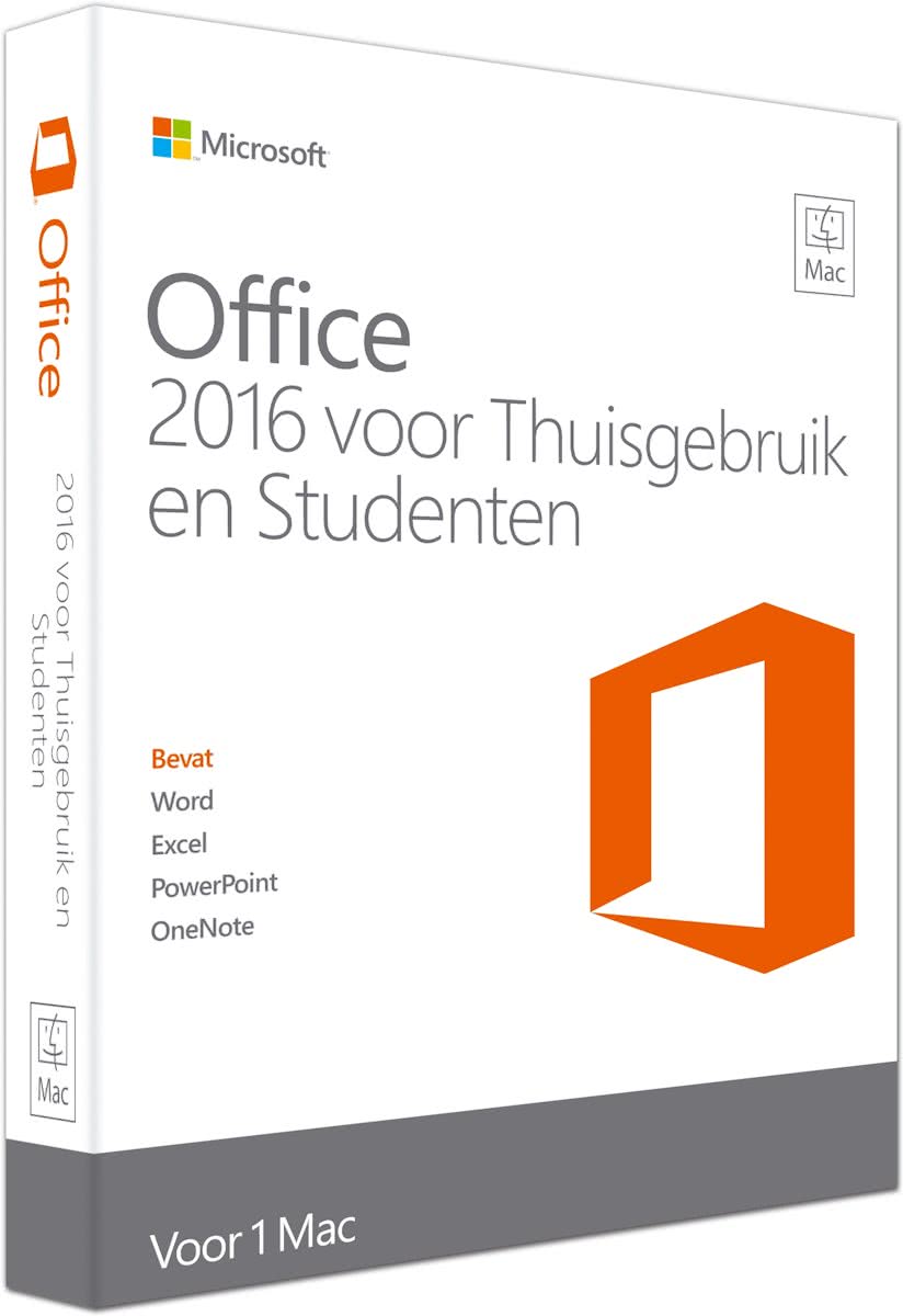 Microsoft Office Home & Student 2016 - Engels - Mac