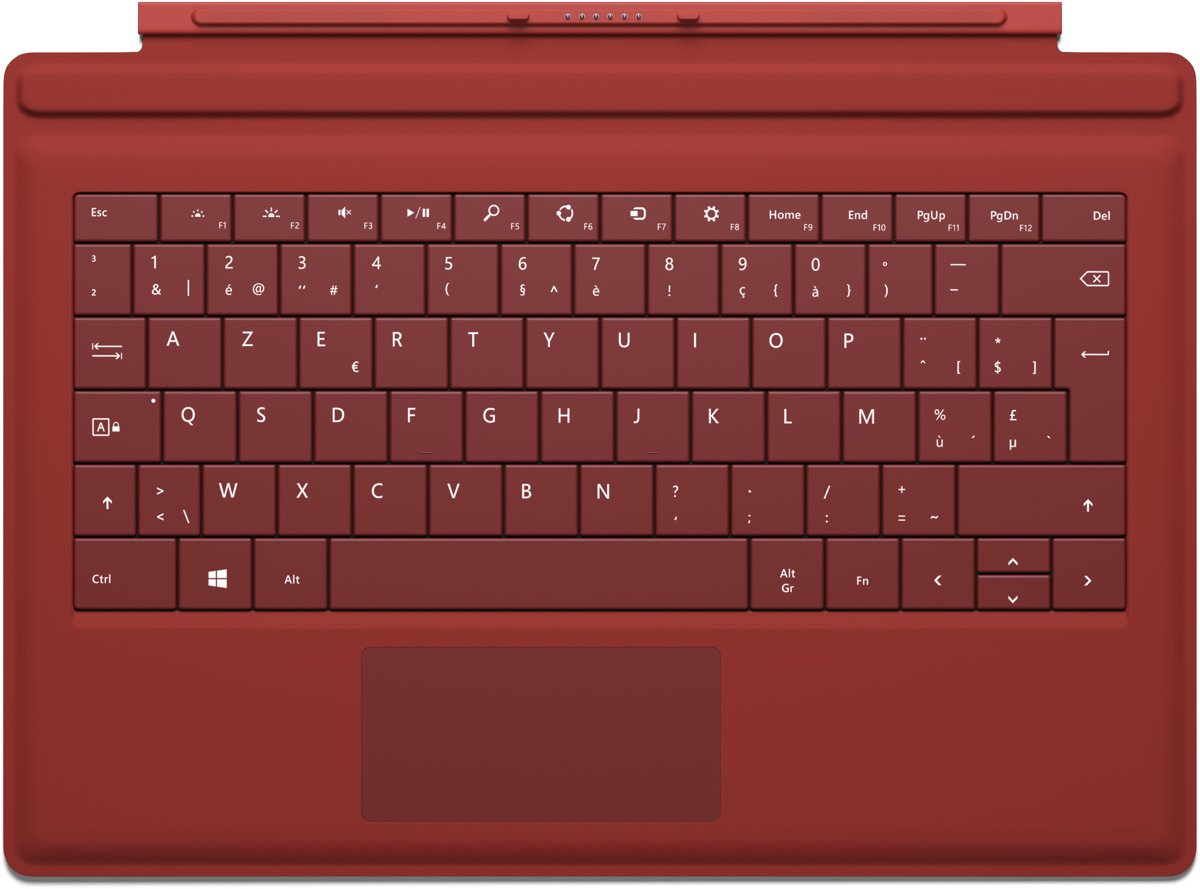 Microsoft Surface Pro 3 Type Cover - Azerty - Rood