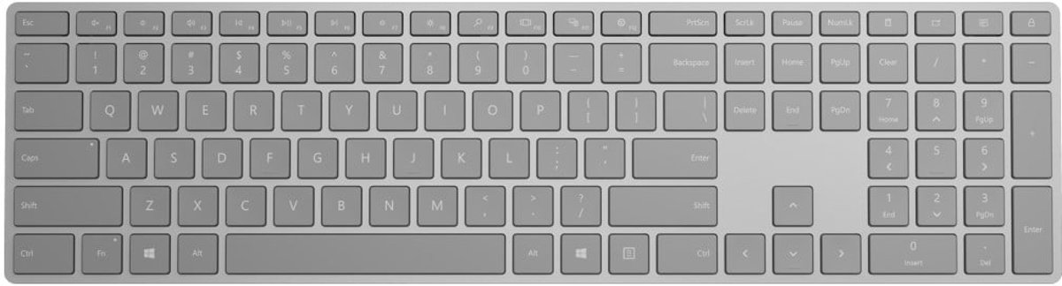 Microsoft Surface keyboard toetsenbord RF Wireless + Bluetooth Spaans Grijs