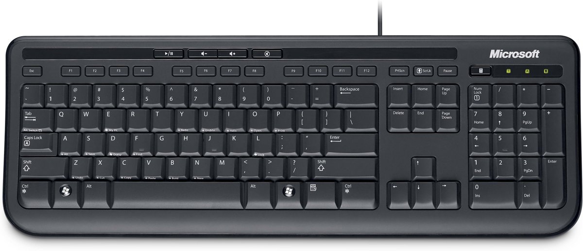 Microsoft Wired 600 - Toetsenbord - Qwerty - Zwart