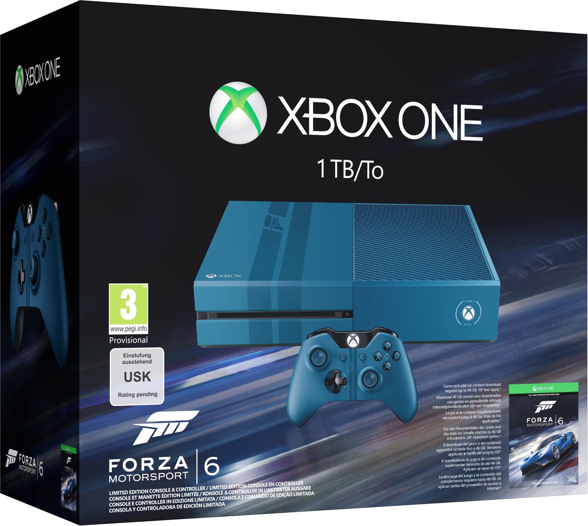 Microsoft Xbox One Forza 6 Limited Edition Console - 1TB - Blauw - Xbox One