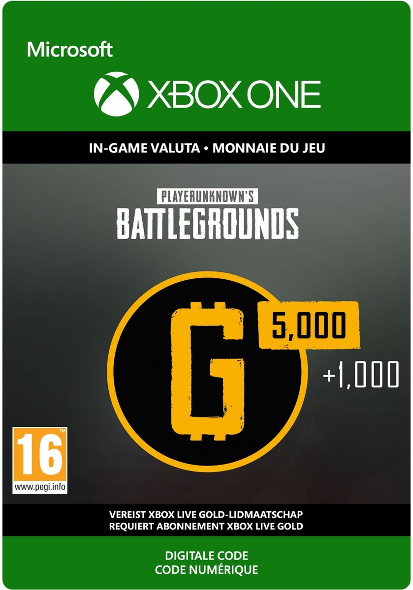 PlayerUnknowns Battlegrounds (PUBG) -  6.000 G-Coin - Xbox One Download