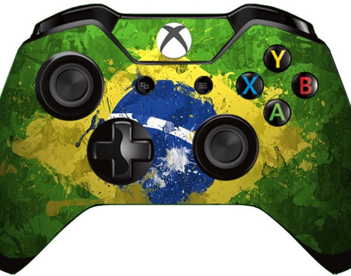 Xbox One Controller Skin Sticker - Brazilian Flag Paint