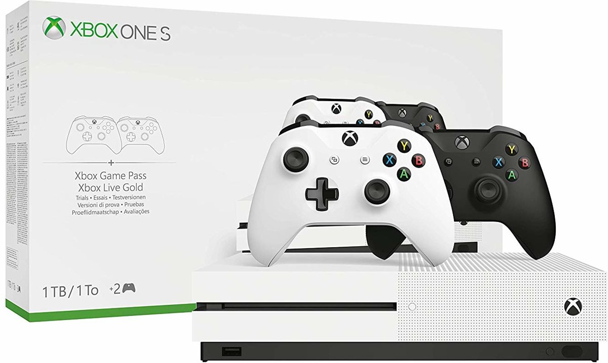 Xbox One S Console 1TB + extra 2e controller zwart