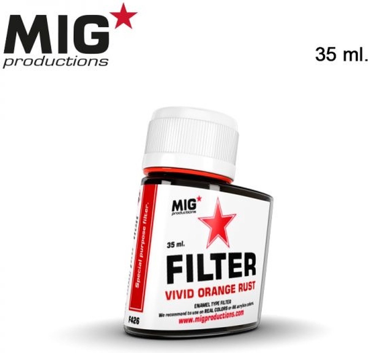 MIG Productions - F426 - Vivid Orange Filter Rust - 35ml -