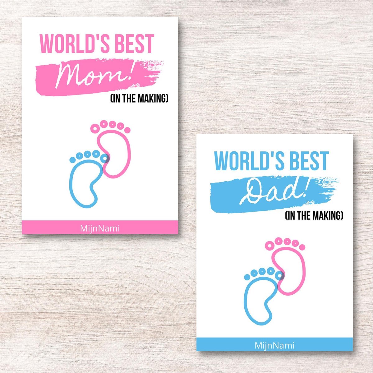 Babyshower Invulkaarten Best Mom and Dad 10 stuks - Baby Voorspellingen - Babyshower spelletje