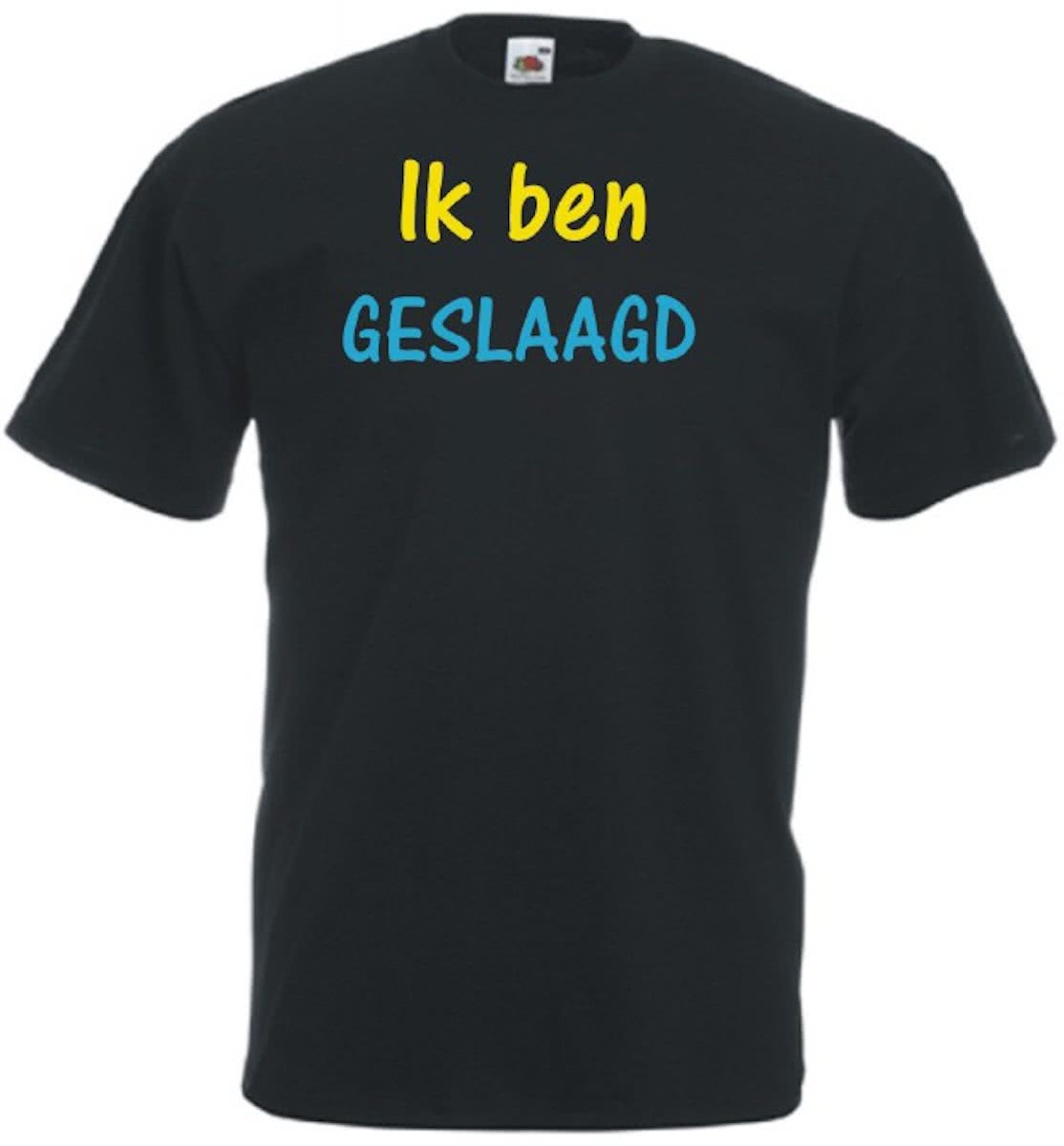 Geslaagd Unisex T-shirt Ik ben geslaagd ZWART maat M